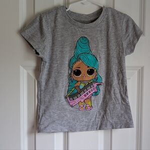 L.O.L. Surprise Girls Grey T Shirt Size XS (4-5)